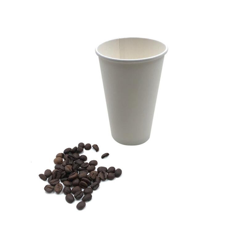 Copo de papel de café de parede única descartável biodegradável 100%