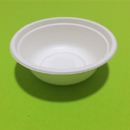 tigela de sopa polpa de cana biodegradável