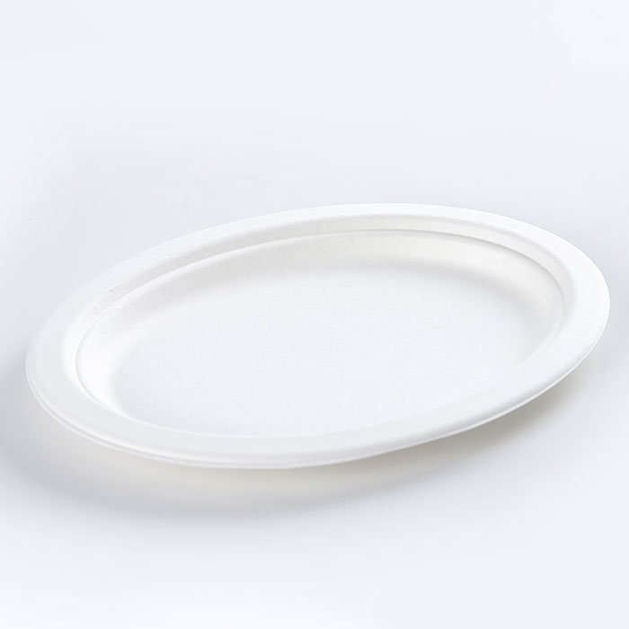 Placa Oval Pequena Biodegradável e Compostável