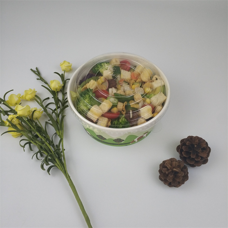 Saladeira de papel branca com impressão
