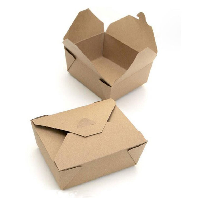 O retângulo amplamente utilizado remove a caixa de papel do produto comestível do almoço com cópia